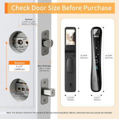 EIYSIE WiFi Smart Lock & Video Doorbell | 8-in-1 Keyless Deadbolt