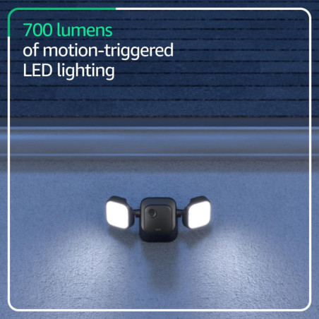 Caméra de sécurité Blink Outdoor 4 Floodlight sans fil, 700 lumens, 2 ans batterie, détection améliorée, Sync Module