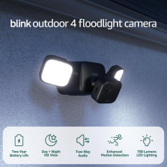 Blink Outdoor 4 : Caméra Sécurité Sans Fil 700 Lumens, 2 Ans Batterie
