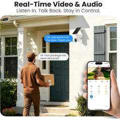 GALAYOU Outdoor Wireless Solar Security Camera 2.4G WiFi – 1 Pack