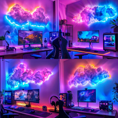 Multicolor 3D Cloud Lightning LED Night Light - Creative Indoor Decor