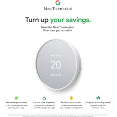 Google Nest Thermostat Charcoal - Thermostat WiFi Programmable