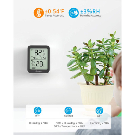 Govee Indoor Hygrometer Thermometer 2-Pack H5075 with Bluetooth App