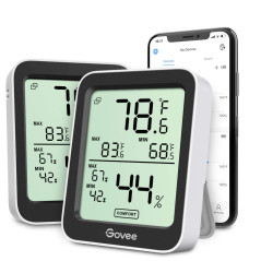 Govee Indoor Hygrometer Thermometer 2-Pack H5075 with Bluetooth App