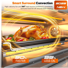 Nuwave Bravo Pro Air Fryer Toaster Oven Combo with Convection Cooking