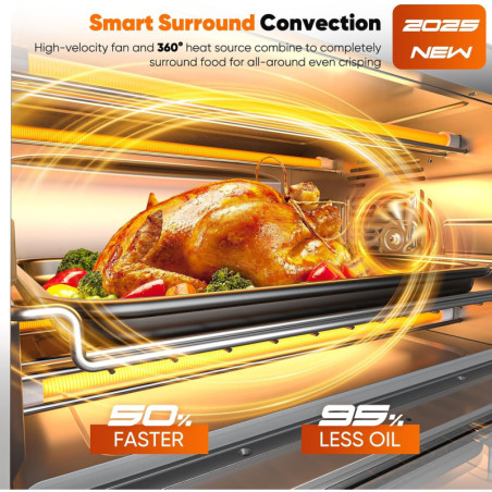 Nuwave Bravo Pro Air Fryer Toaster Oven Combo | Convection Cooking
