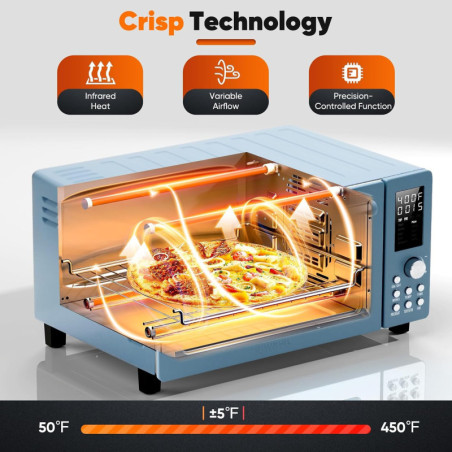 Nuwave Bravo Pro: Four grille-pain à convection et friteuse à air combo - Cuisson saine et rapide