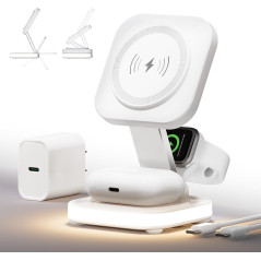 Support de Charge Sans Fil 5-en-1 Magnétique pour MagSafe