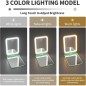 Kintion 1X/3X LED Pocket Mirror with 3 Color Lighting, Compact Cyan Makeup Mirror Kintion 1X/3X LED Pocket Mirror with 3 Color Lighting, Compact Cyan Makeup Mirror