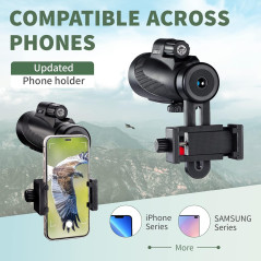 Gosky Titan 12x50 Monoculaire Puissant + Adaptateur Téléphone