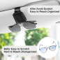 SINGARO Porte-Lunettes de Soleil Magnétique 2PCS pour Voiture, Clip Porte-Cartes en Cuir Noir SINGARO Porte-Lunettes de Soleil Magnétique 2PCS pour Voiture, Clip Porte-Cartes en Cuir Noir