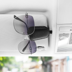 Support Lunettes Voiture Magnétique SINGARO Noir - 2PCS