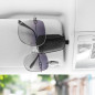 SINGARO Porte-Lunettes de Soleil Magnétique 2PCS pour Voiture, Clip Porte-Cartes en Cuir Noir SINGARO Porte-Lunettes de Soleil Magnétique 2PCS pour Voiture, Clip Porte-Cartes en Cuir Noir
