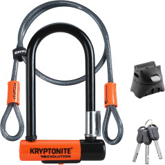 Kryptonite Evolution Mini-7 U-Lock Vélo, Arceau Acier 13mm + Câble 1,2m Sécurité Renforcée