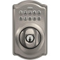 Serrure à Code Électronique Schlage Camelot Satin Nickel, Verrou Deadbolt avec Clavier Serrure à Code Électronique Schlage Camelot Satin Nickel, Verrou Deadbolt avec Clavier