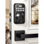 Zowill Matte Black Keyless Entry Keypad Deadbolt Lock with Handles Zowill Matte Black Keyless Entry Keypad Deadbolt Lock with Handles