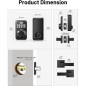 Zowill Matte Black Keyless Entry Keypad Deadbolt Lock with Handles Zowill Matte Black Keyless Entry Keypad Deadbolt Lock with Handles