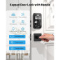 Zowill Matte Black Keyless Entry Keypad Deadbolt Lock with Handles Zowill Matte Black Keyless Entry Keypad Deadbolt Lock with Handles
