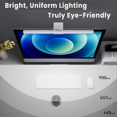 Quntis Monitor Light Bar Pro White – Eye-Care, No Glare, USB Lamp