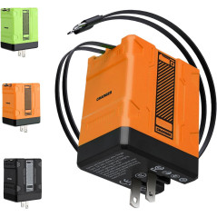 Chargeur Rapide 2-en-1 120W Rétractable Orange 2025