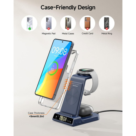 Wireless Charger for Samsung S26 Ultra, Z Flip8, Galaxy Watch 8/Ultra, Buds4 - Fast Charging Pad