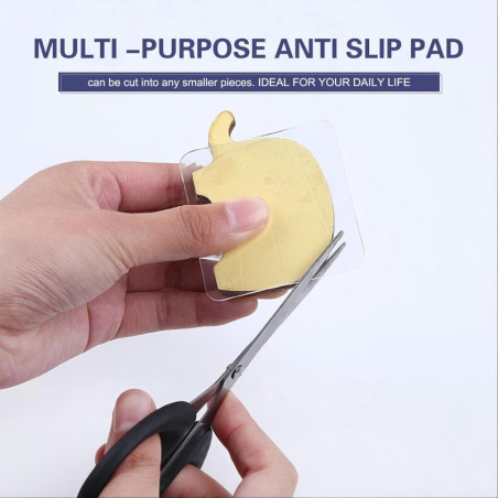 WZP 5PCS Transparent Sticky Gel Pads, Reusable Anti-Slip Double-Sided Grips for Car, Office, Home, Phone