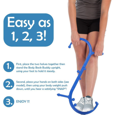 Body Back Buddy Classic Blue Massager for Back & Neck Pain Relief