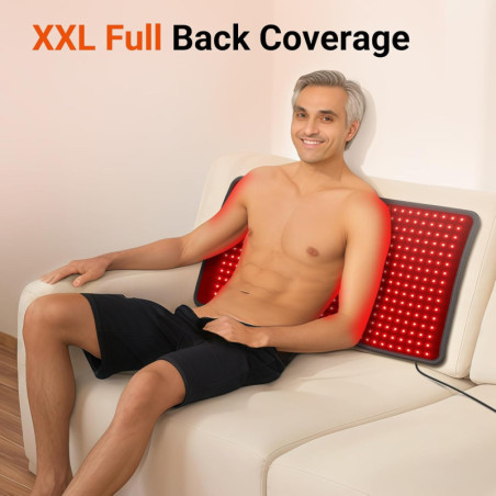 Comfytemp Red Light Therapy Mat 33x17 with 660nm & 850nm Wavelengths for Full Body Pain Relief