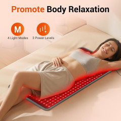 Tapis Thérapie Lumière Rouge Comfytemp 33x17'', 660 & 850nm