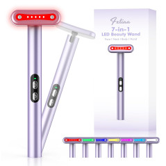 Bâton Lumière Rouge 7-en-1 pour Visage et Cou - Beauté LED
