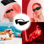 Red Light Therapy Glasses for Eye Protection, IPL Laser Cosmetology Goggles 600-900nm with Case (Black) Red Light Therapy Glasses for Eye Protection, IPL Laser Cosmetology Goggles 600-900nm with Case (Black)
