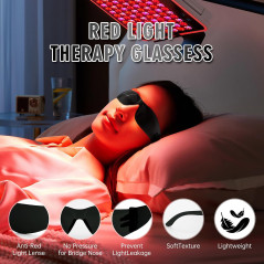 Red Light Therapy Glasses 600-900nm IPL Laser Eye Protection with Case