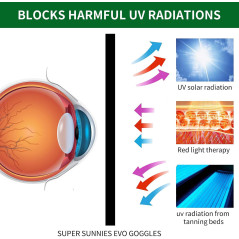 Flexible Red Light Therapy & IPL Goggles – UV/Tanning Protection, Adjustable Strap