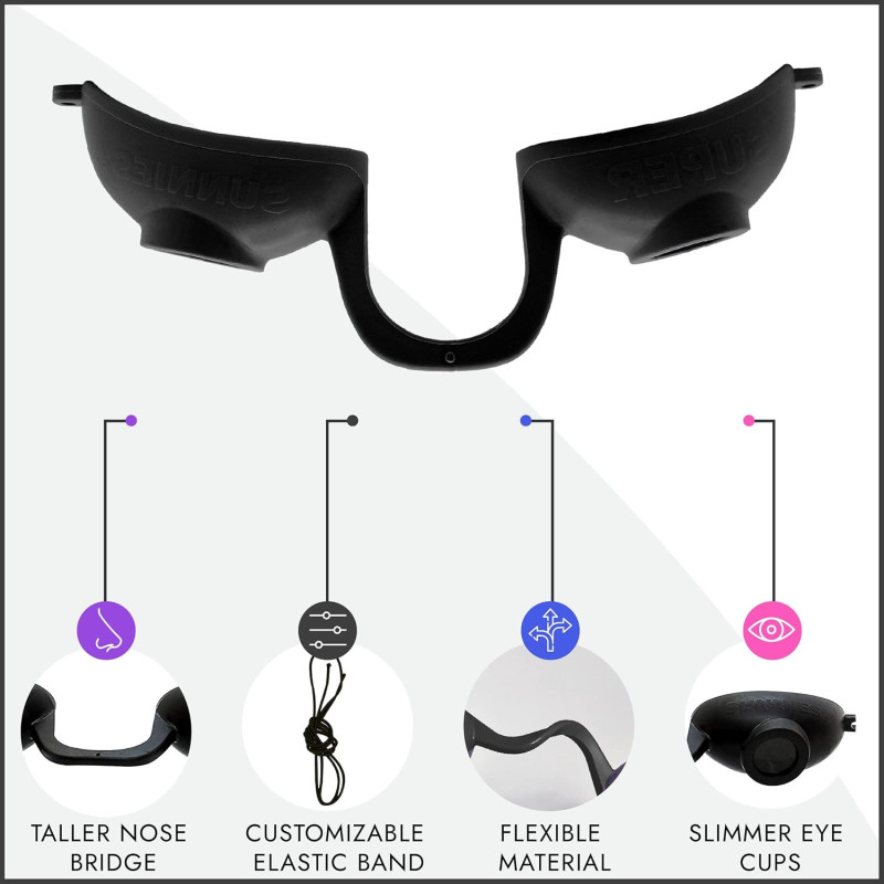 Super Sunnies UV Tanning Bed Goggles with Strap – Flexible & Comfortable