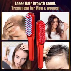 Laser Hair Growth Comb with Red Light Therapy for Men & Women, 1pc Red
