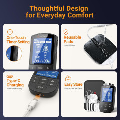 Comfytemp 4-Output FSA TENS Unit Muscle Stimulator for Full Body Relief