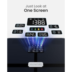 RENPHO Elis 2X Smart Scale with BMI, Body Fat, Muscle Mass, Large Display
