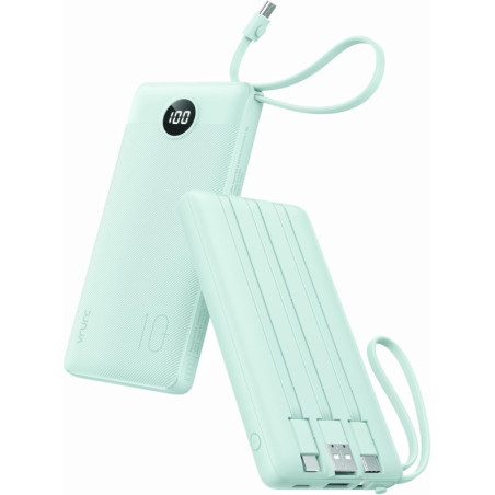 Chargeur Portable VRURC Slim avec 4 Câbles Intégrés – Voyage