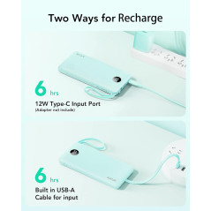 Chargeur Portable VRURC Slim avec 4 Câbles Intégrés – Voyage