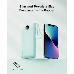 Chargeur Portable VRURC Slim avec 4 Câbles Intégrés – Voyage