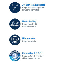 CeraVe Acne Cleanser 2% Acide Salicylique 16 oz