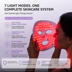 Red Light Therapy Mask for Face & Neck with 468 LED Lights for Skin Rejuvenation and Anti-Aging