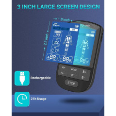 Comfytemp 3-in-1 Rechargeable TENS Unit Muscle Stimulator for Effective Pain Relief