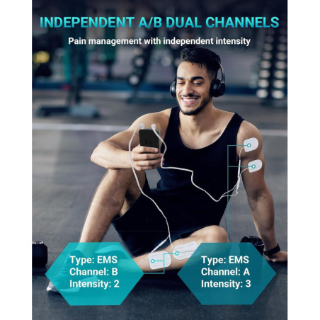 Comfytemp 3-in-1 Rechargeable TENS Unit Muscle Stimulator for Effective Pain Relief