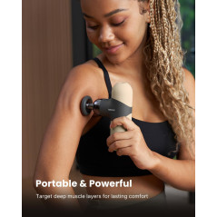 Pistolet de Massage Thermique RENPHO Mini avec Chaleur, 4 Vitesses, Coque Silicone Colorée