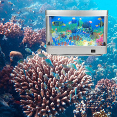 Mini Aquarium Tropical Faux Tokenkuko avec Poissons Lumineux