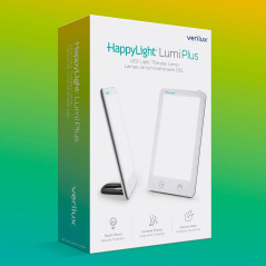 Verilux HappyLight Lumi Plus - 10,000 Lux Light Therapy Lamp, UV-Free