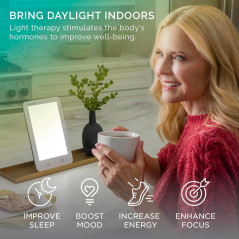 Verilux HappyLight Lumi Plus – Lampe Lumière Thérapie 10,000 Lux