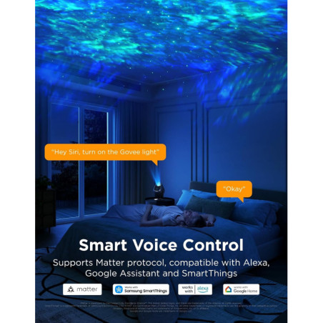 Govee Star Projector Lights with 7-Zone Nebula Effect, Compatible with Matter Smart Home Systems
