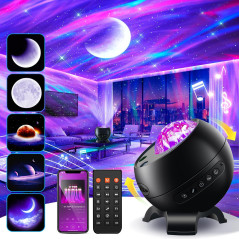 Projecteur LED Décoratif Maison avec 375 Effets et Bluetooth - Cadeau Lumineux Moderne